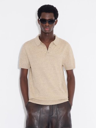 Holzweiler - Henrik Cotton Piqué - Sand Mix - Mens - XXL