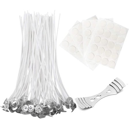 Camelize ljusvekar 100 stycken ljusvekar ljusvekar ljusveke med fot