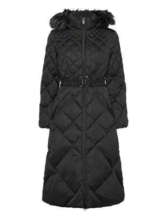 Olga Long Real Down Jacket Fôret Kåpe Svart GUESS Jeans*Betinget Tilbud