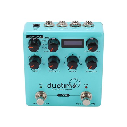 Dual Delay Engine -vaikutteinen sähkökitara - useita viivetilaa - poljin 40 sekunnin stereoluupilla