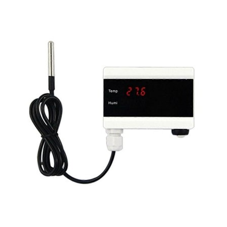 WiFi Temperatur Sensor Tuya Termometer Detektor Digital Display Hem Smart Life App Alarm Frys Vattenlarm EU-kontakt