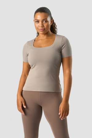 ICANIWILL - Nimble Soft T-shirt Greige - Dames - sportkleding van ICIW