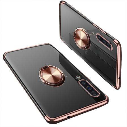 Samsung Galaxy A70 - Beskyttelsesdeksel med ringholder FLOVEME Roséguld