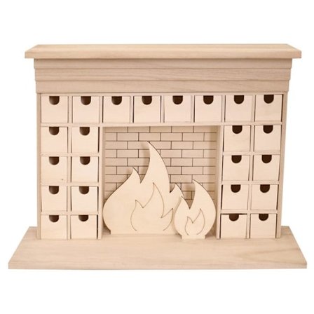 Julekalender pejs 46,5 x 33 cm