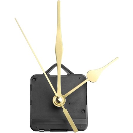 Tyst Kvarts Klocka Väggklocka Urverk Mekanism Delar med 3 Visare Inget Batteri (Guld)