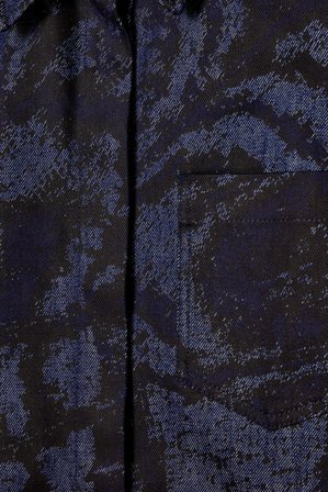 COS Femme Chemise Regular En Jacquard De Denim in Bleu