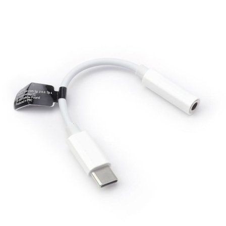 Adapter HF/ljud USB-C till Jack 3.5mm vit BOX