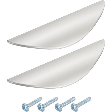 2 stk. - skap håndtak - dørhåndtak - halv - måne skap håndtak - hullavstand 64 mm - skuff håndtak