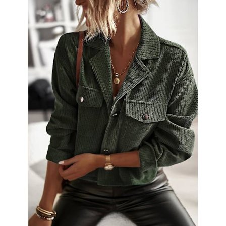 Dame Temperament Casual Damefrakk 2023 Ensfarget Allsidig Mote Topp