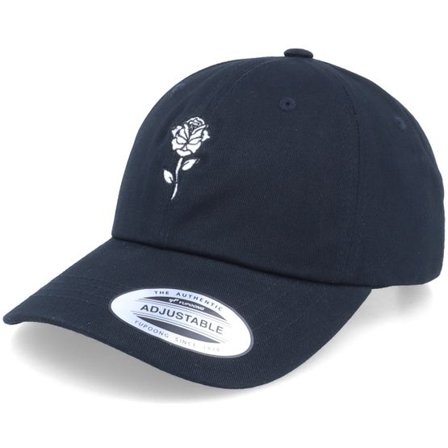 Abducted - Svart unconstructed Keps - Classy Rose Black Dad Cap @ Hatstore