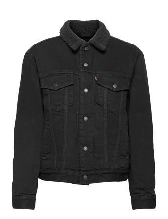 Exbf Sherpa Trucker Yes Black Dongerijakke Denimjakke Svart LEVI ́S Women