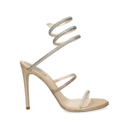 René Caovilla, Sandals Beige, Dames, Maat:36 1/2 EU,leer