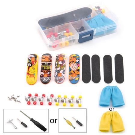 Mini Fingerboard DIY Kit Legetøj til Teenagere Voksne Nyhed Finger Skateboard med Legering Lag Boy Fødselsdag Gave null - 2