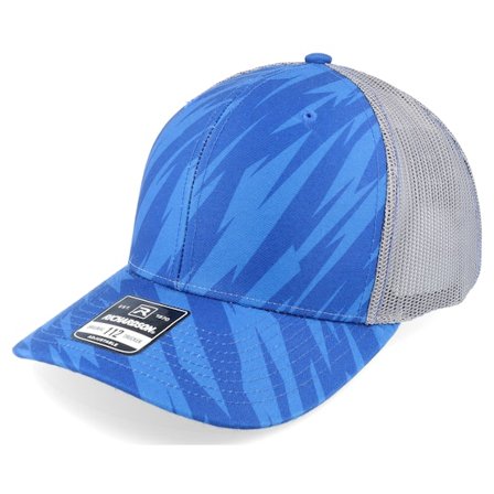 Richardson - Blå trucker Caps - 112p Streak Royal Camo/Charcoal Trucker @ Hatstore