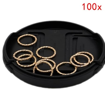 100 stk./lot Hårfletningsringe Tilbehør Dreadlocks Clips Perlesæt Farve Guld og Sølv til Kvinder og Piger