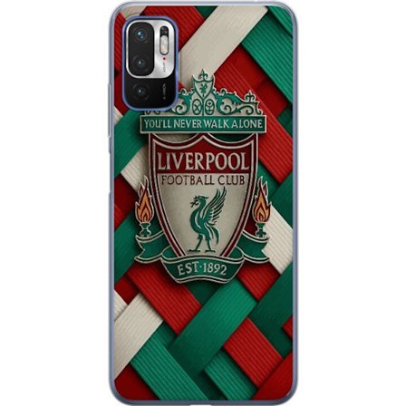 Kompatibelt Mobilskal till Xiaomi Xiaomi Redmi Note 10 5G Liverpool Football Club-emblem med You'll Never Walk Alone i kraftfull grafisk design för p
