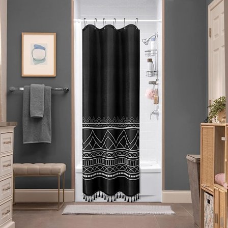 Etnisk inredning Duschdraperi Retro Badrum