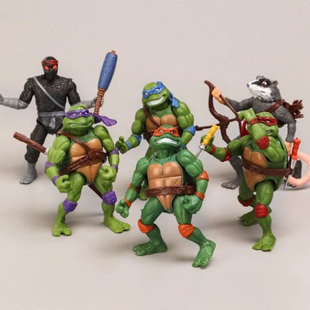6 stk Søte Skilpadde Actionfigurer Tegneserie Ninja Turtles Lekefigurer