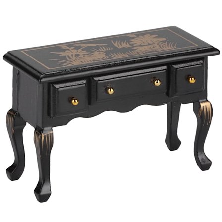 Miniature Retro Træ Skrivebordsmodel 1:12 Dukkehus Studieværelse Tilbehør