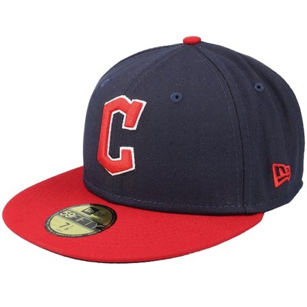 New Era - MLB Blauw snapback Cap - Cleveland Guardians MLB Ac Perf Emea Navy/Red Fitted @ Hatstore