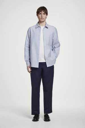 COS Luźna Koszula Oxford in Niebieski