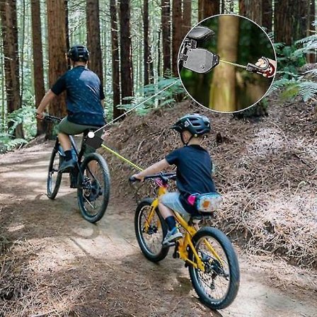 Slepetau for barnesykkel MTB - Elastisk strikkledning for barnesykkel, kraftig MTB- og sykkeltauesystem med selvtrekk -j