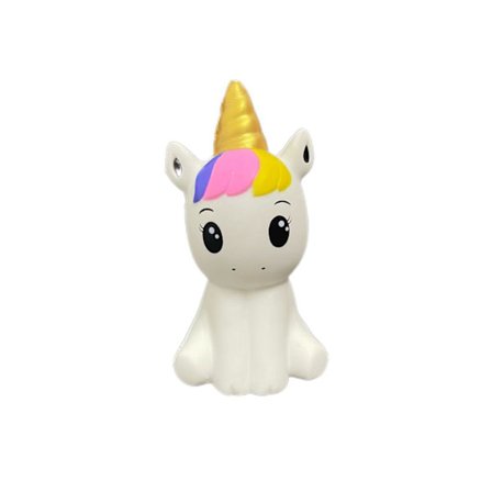 Unicorn Squishy Mjuk Stressleksak - Guld + Vit