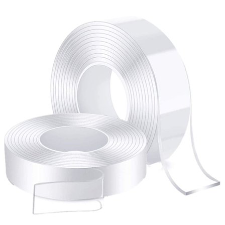 Dobbeltsidig tape, 2 stk 3m gjennomsiktig monteringsteip, sterk dobbeltsidig klebrig teip, gjennomsiktig klebeband