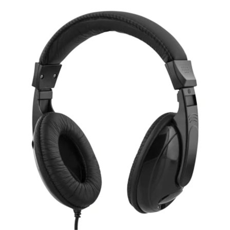 Deltaco Headphones with volume control, USB-C, black