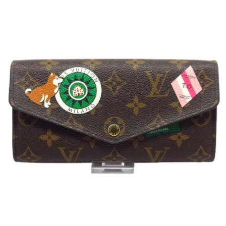 Louis Vuitton Vintage, Pre-owned Cotton Wallet Bruin, Dames, Maat:ONE Size,Canvas