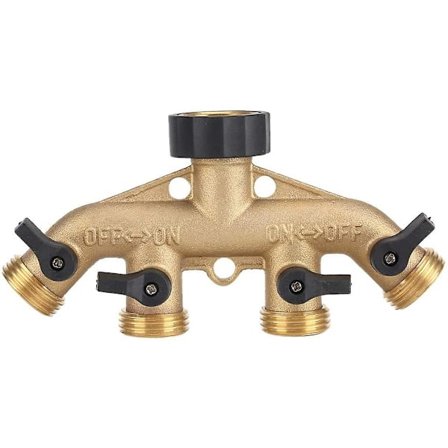 3/4 tommer messing 4 slange slange splitter dyse switch hane konnektorer hane splitter slange adapter hane konnektorer (europæisk gevind)