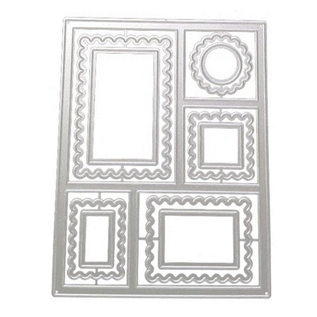 Ram Metalliske Udskæringsstempler Kulstofstål Kant Skærestempler til Kort DIY Scrapbooking