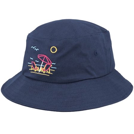 Iconic - Blu bucket Cappello - Neon Summer Beach Navy Bucket @ Hatstore