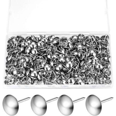 320 Møbelspiker, møbelstifter, dekorative møbelknotter, antikke tegnestifter, tegnestoler teppespiker stifter knotter - 11x17 MM/Sølv