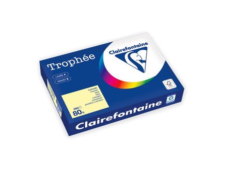 Clairefontaine Trophée A4 80 g färgat papper ljusgul 500/fp - Lyreco - Kontorspapper - Specialpapper - Färgat - A4