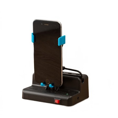 1 stk. mobiltelefon gyngeenhed automatisk skridttæller (blå)
