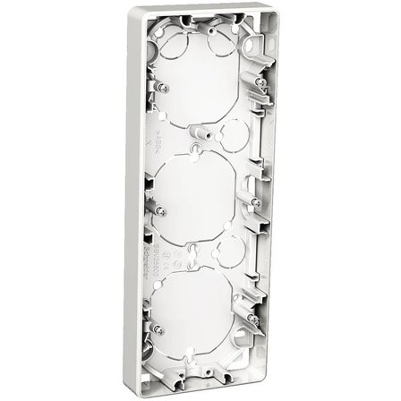 Schneider Electric Exxact WDE002353 Forhøyningsboks utenpåliggende, 21 mm dybde 3 rom, Installasjonsmaterial