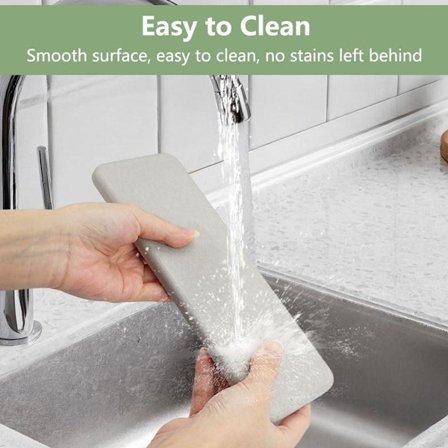 2-pakning med vannabsorberende kiselgur-brikker, 22 x 8 cm, hurtigtørkende og diatomitt, for vasker, håndsåpe og mer