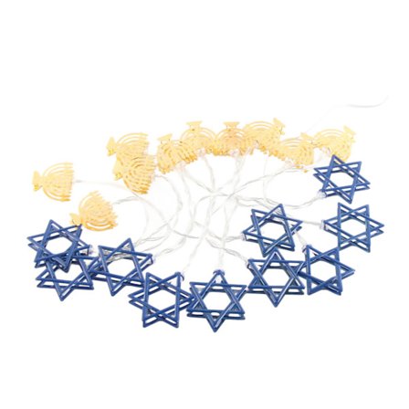 LED Hanukkah Ljusslinga Hexagonal Stjärna Fairy Light 3 meter 20 LED dekorationsljus