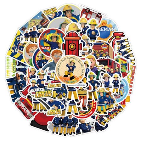 50x Palomies Sami pelastaa sirkuksen lapsen koulun leikekirjan lasten tarrat