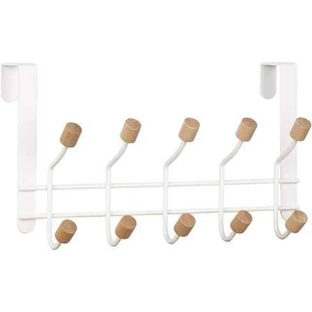 Heavy Duty Metal Over the Door Hooks med 10 trækroge til Han