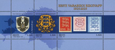 Estland - Våbenskjold - Postfrisk miniark