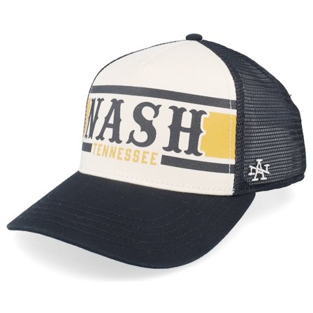 American Needle - White trucker Caps - Nashville Sinclair Black/Ivory Trucker @ Hatstore