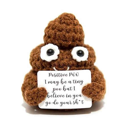 Sød Lorte Emotionel Støtte Dukke Nøglering Stilfuld Rygsæk Nøgleringe Vedhæng til Børn Drenge Piger Guld