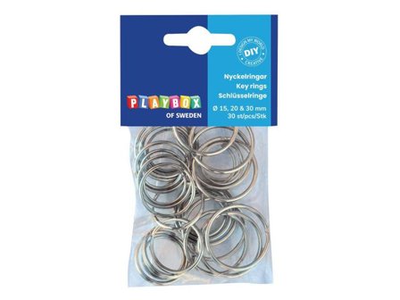 PLAYBOX Nyckelringar 30/FP 30/fp - Lyreco - Skola och förskola - Hobbymaterial - Lås, hakar, öglor och ringar