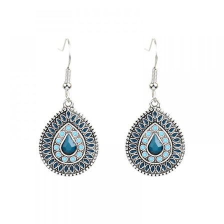 Vintage Drop Dangle Örhängen Etniska Emalj Hook Örhänge Unik Stateme