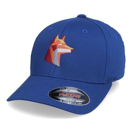 Kiddo Cap - Blue - flexfit - Cap - Kids Paper Fox Royal Blue Flexfit - Hatstore