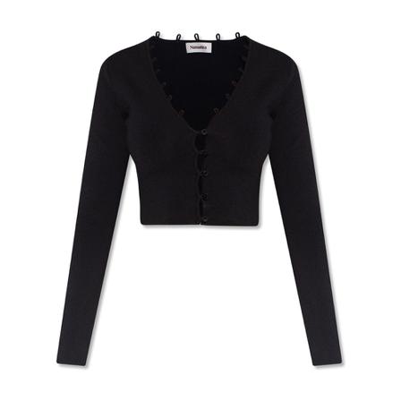 Nanushka Danique cropped cardigan Sort, Dame Cardigans