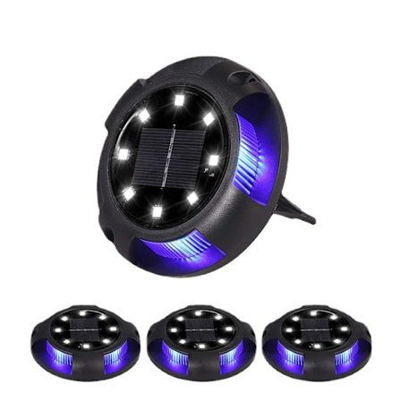 Udendørs Solcellelampe Laliled 4 STK 8 LED Hvidt Lys Solcelle Gar, ZQKLA