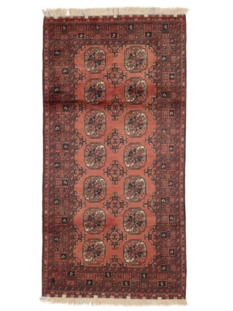 Handgeknüpft Afghan Khal Mohammadi 101X197 Wollteppich Dunkelrot/Schwarz Klein